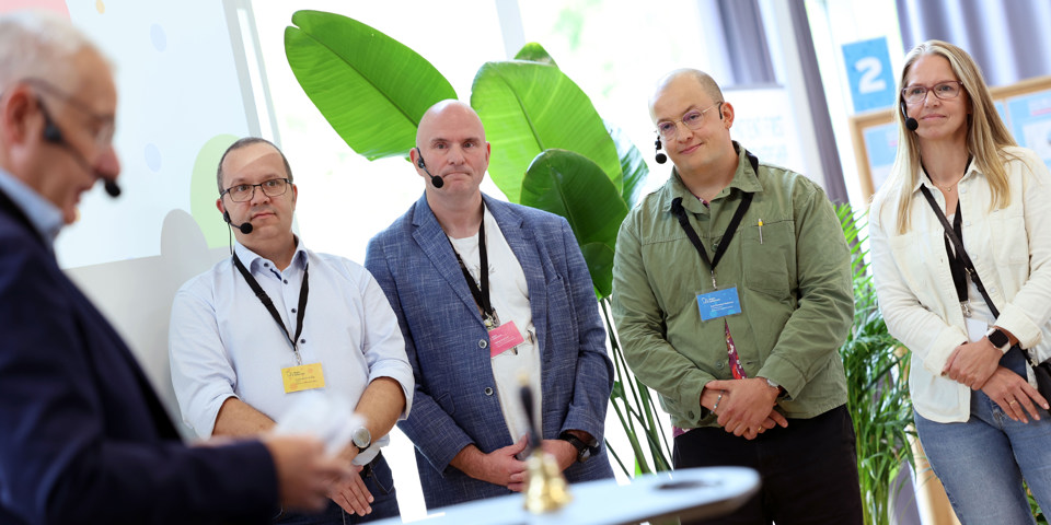 Repræsentanter fra de 3 indstillede innovationsprojekter til Innovationsprisen