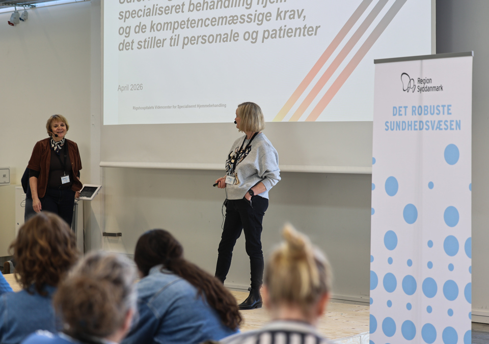 Anne Abela, klinisk sygeplejespecialist og Hanne Stegemann Jensen, specialkonsulent, Rigshospitalets Videncenter for Specialiseret Hjemmebehandling