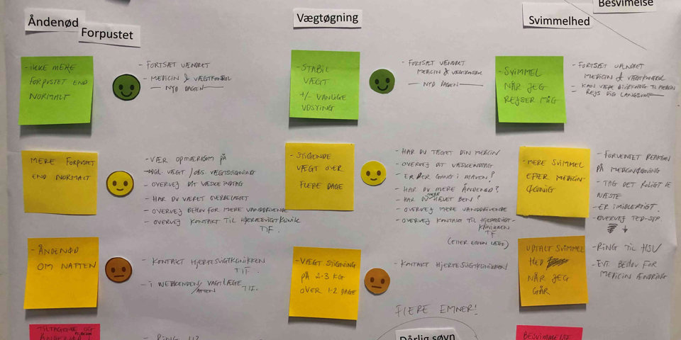 Tidligt koncept af et værktøj til symptomhåndtering
