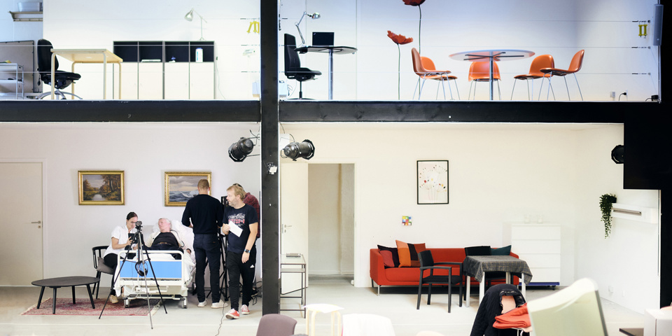 Fire forskellige værelser i åbent miljø